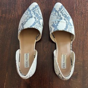 Steve Madden snake print d'orsay flat